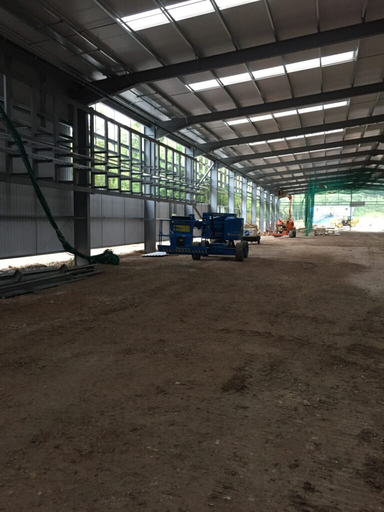 Steel frame shed construction